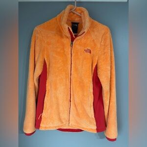 The North Face Sweater Adult Size Medium Orange Long Sleeve Women's Fleece Warm